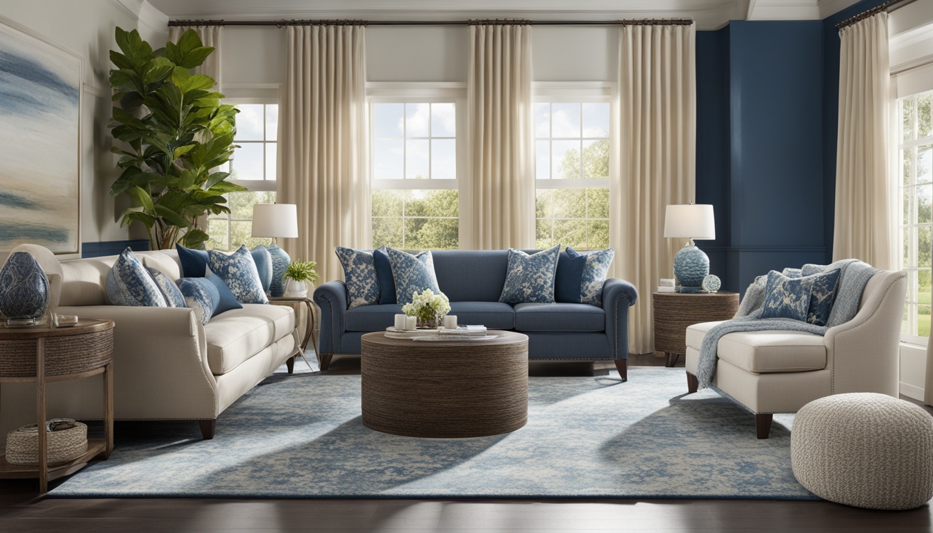 Blue Living Room Design