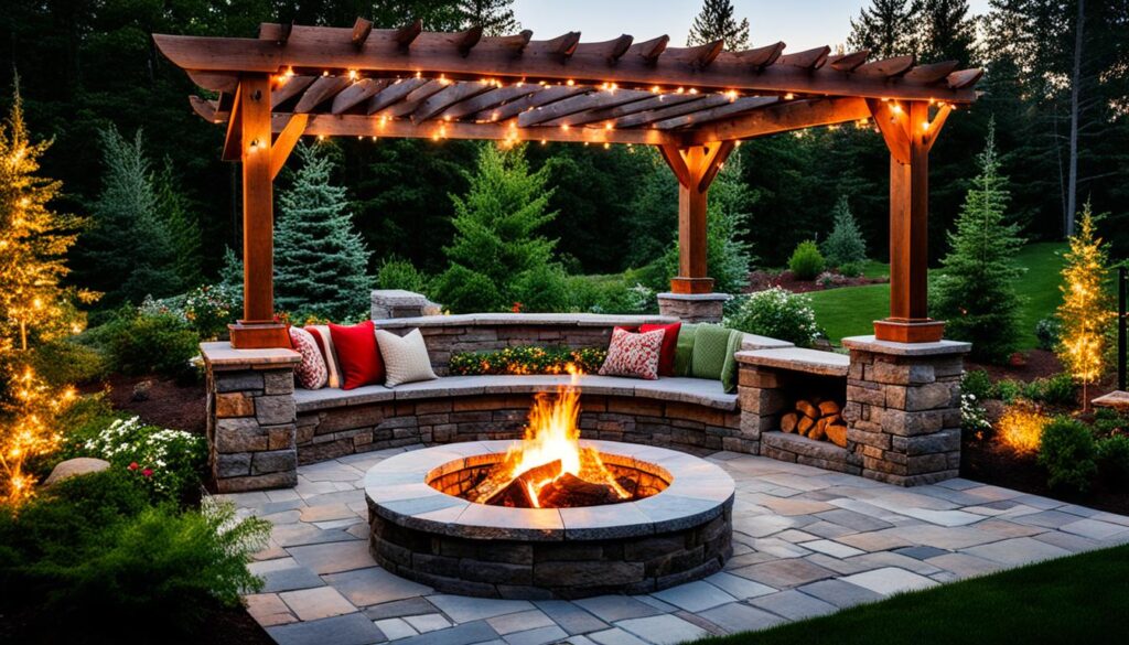 Fire pit backyard design