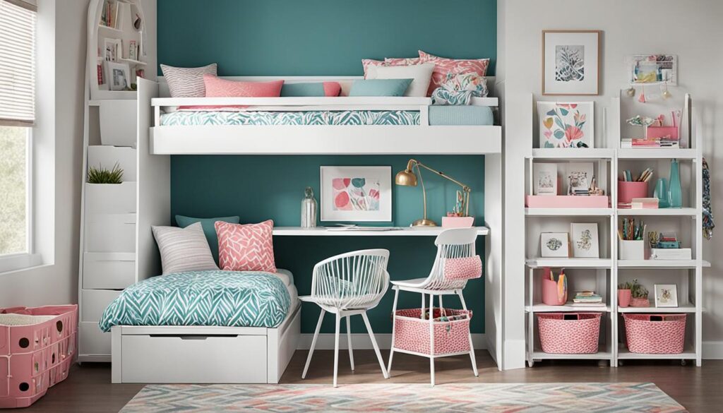 Furniture and storage solutions for girls' bedrooms