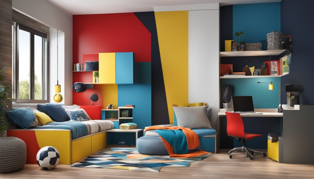 Instagram boys room accent walls