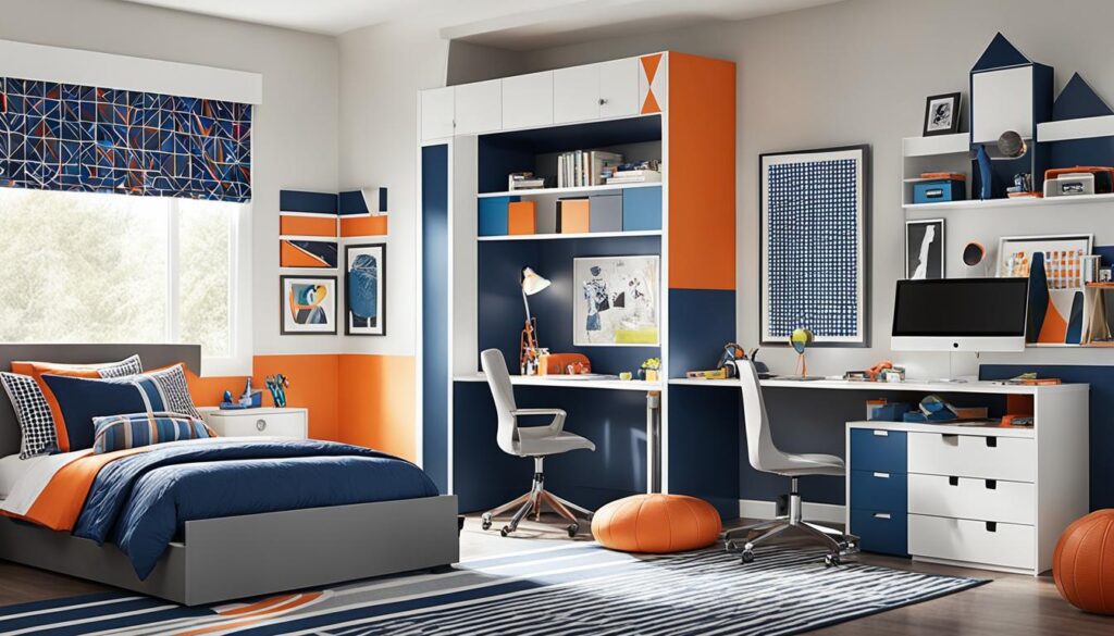 Multifunctional boys' bedroom