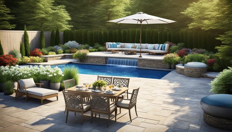 Patio Design with Above Ground Pool: Backyard Oasis