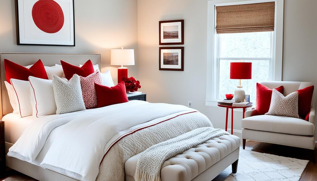 Red Bedroom Accents