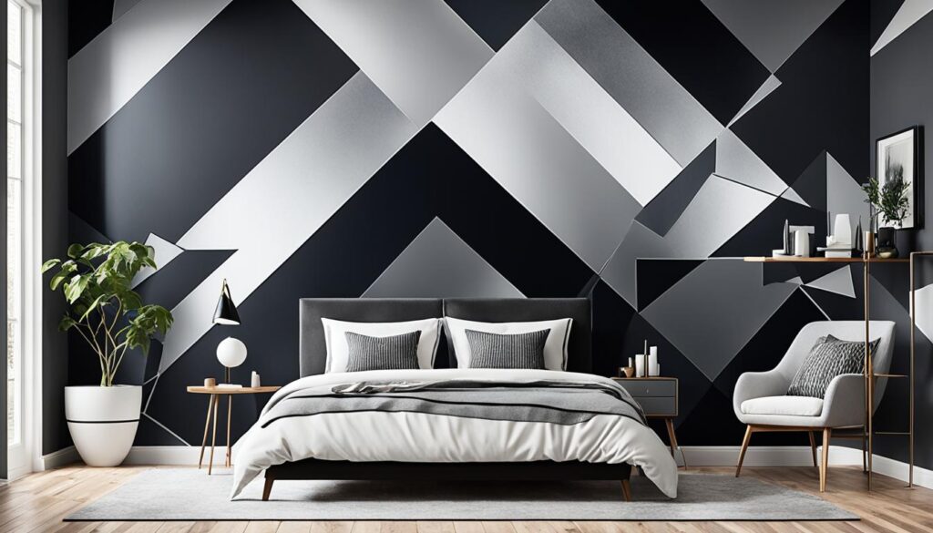 abstract wall mural