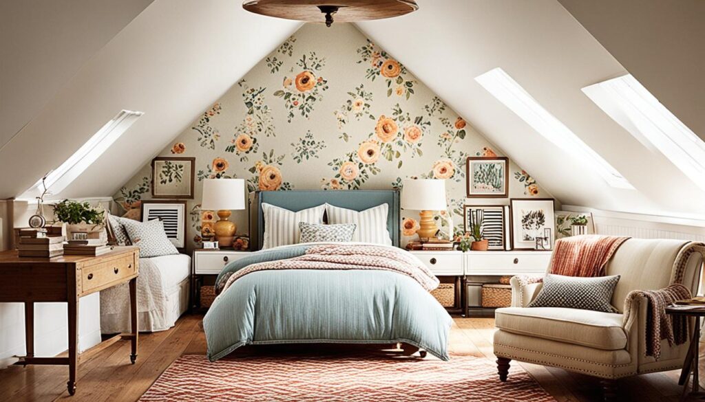 attic bedroom color schemes