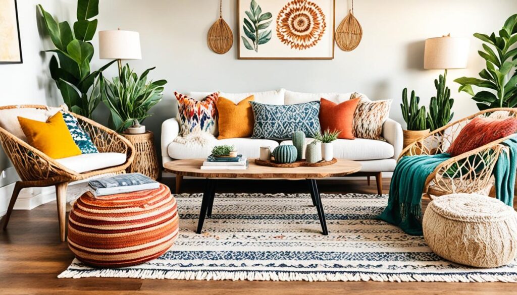 boho living room decor