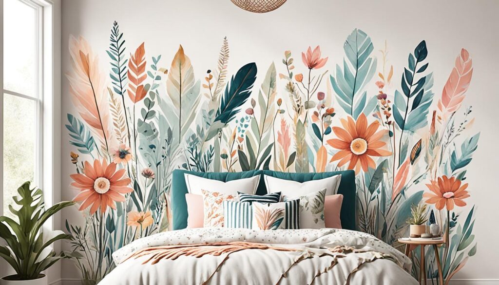 boho mural