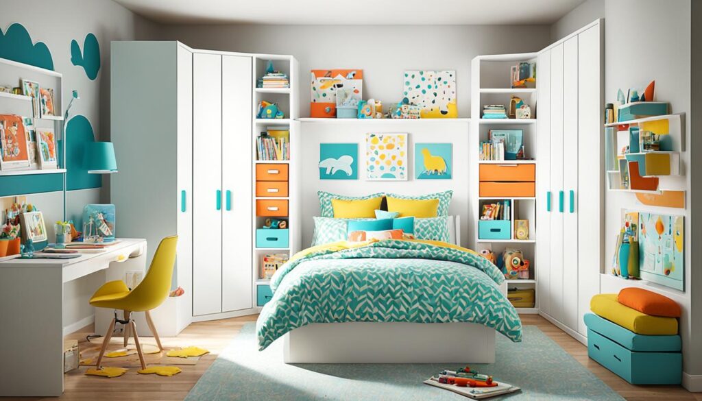 color schemes small space kids bedrooms