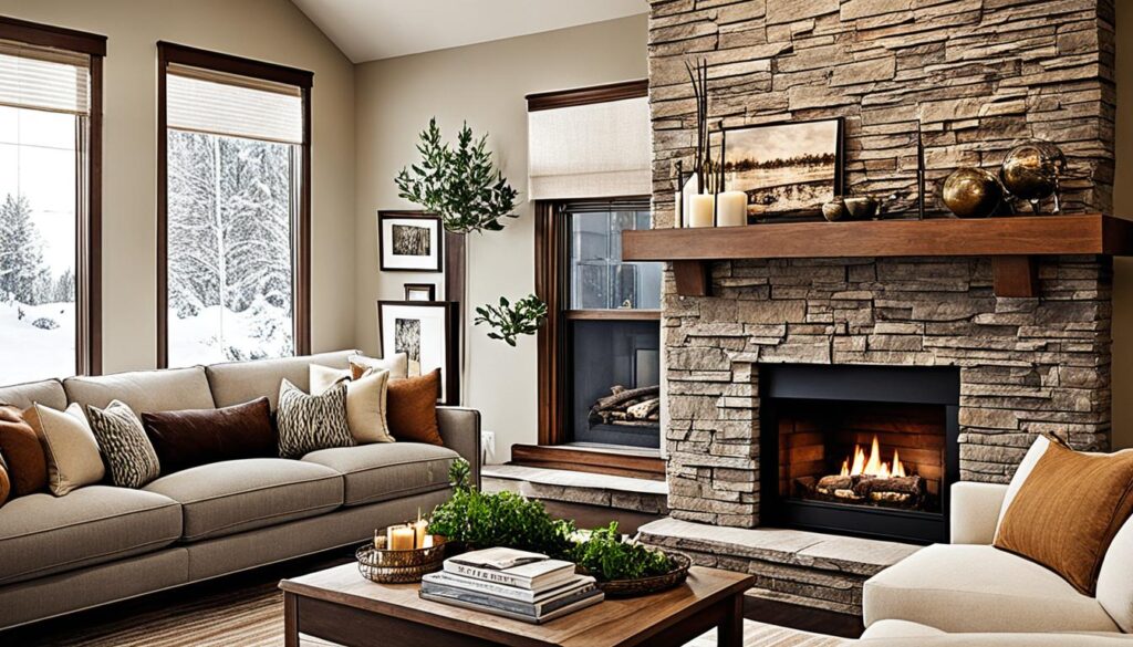 fireplace accent wall