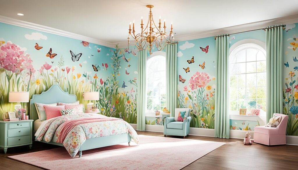 girls bedroom wallpaper