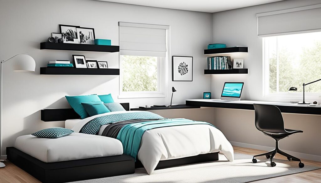 minimalist teen bedroom