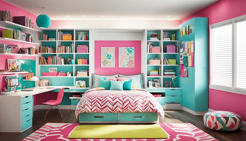 multifunctional teenage girl bedroom design