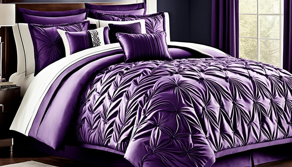 purple bedding