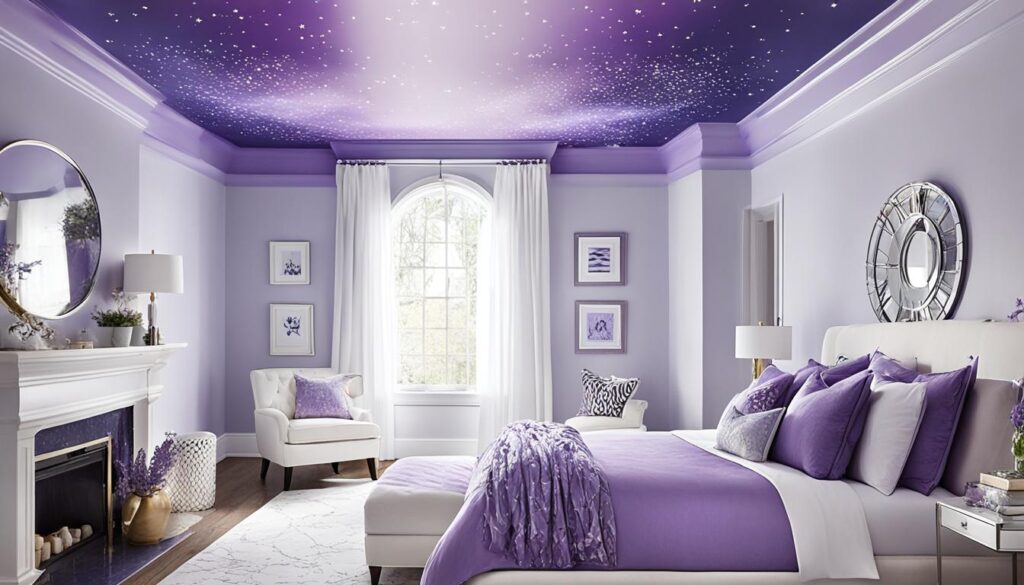 purple painted ceilings