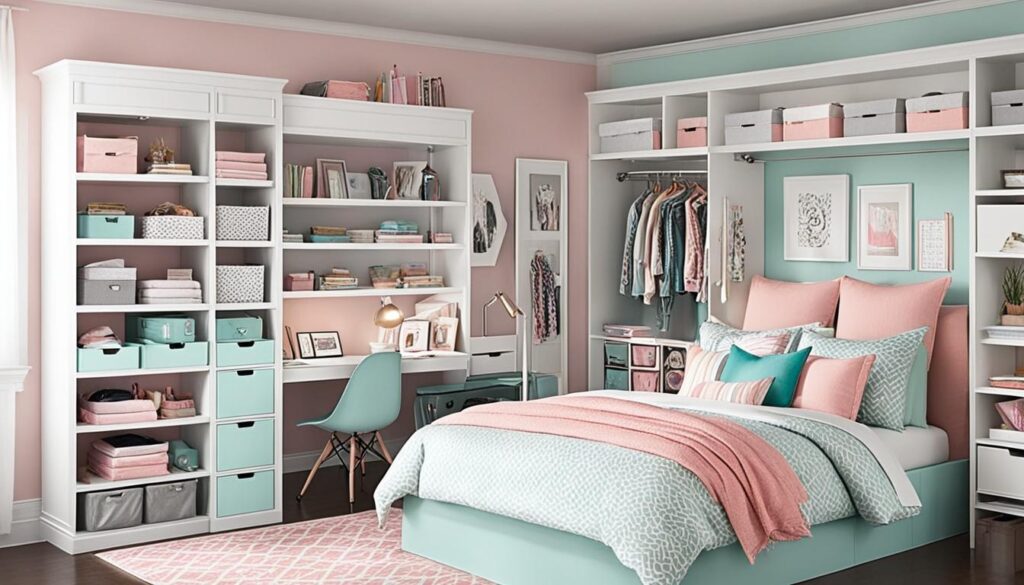 storage solutions for teenage girl bedroom