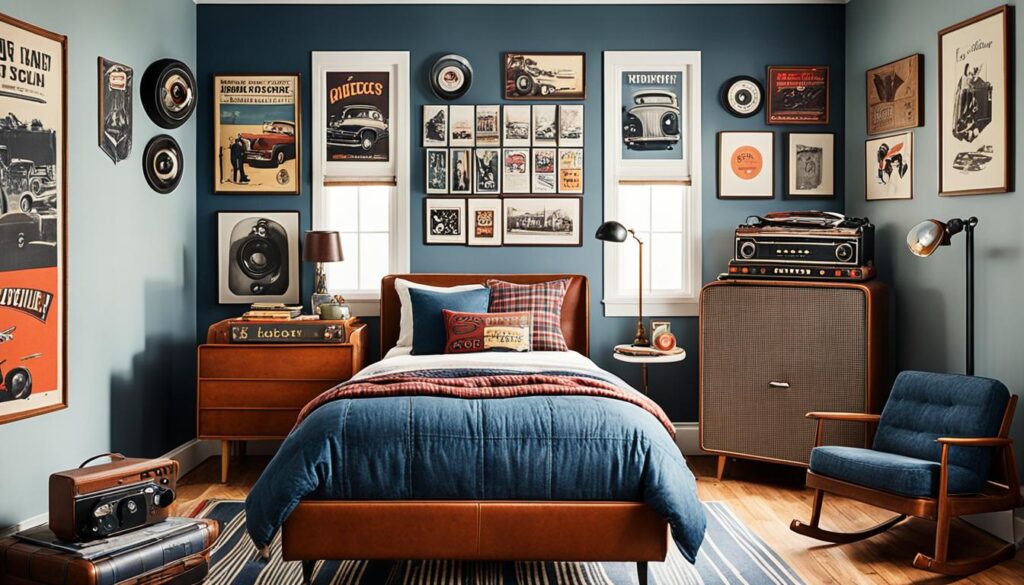 vintage boys bedroom